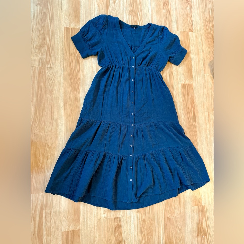 Madewell Midi Deep Blue Dress